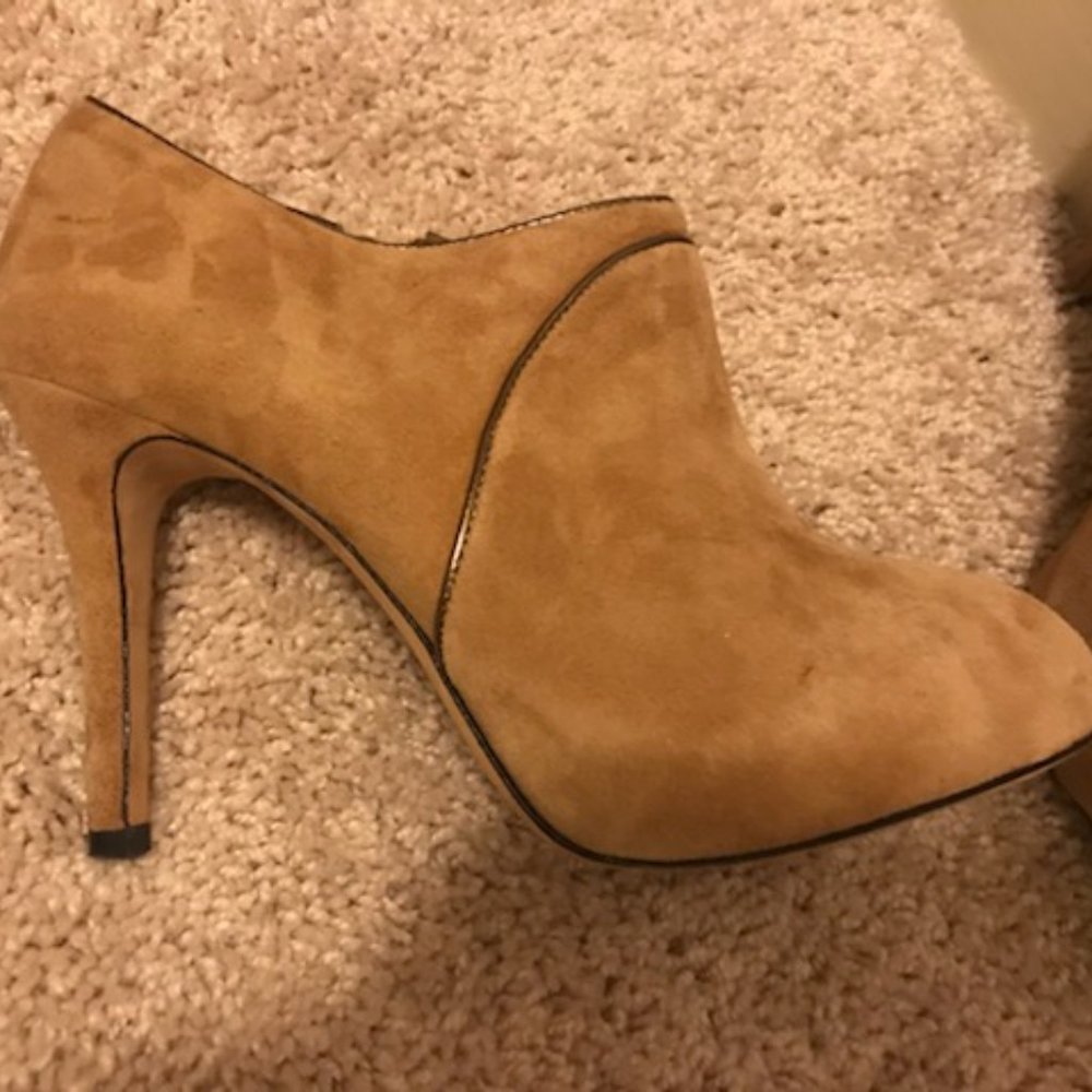 Antonio Melani Heeled Camel Ankle Booties